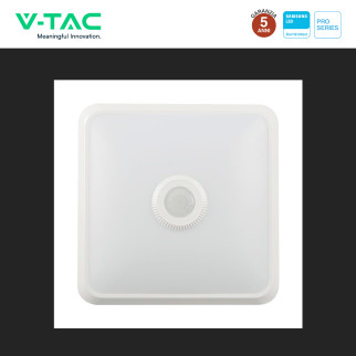VT-81003 Plafoniera 3in1 LED Quadrata 12W SMD Chip Samsung V-Tac Pro