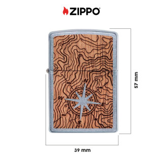Accendino Zippo 49055 Woodchuck USA Compass Ricaricabile