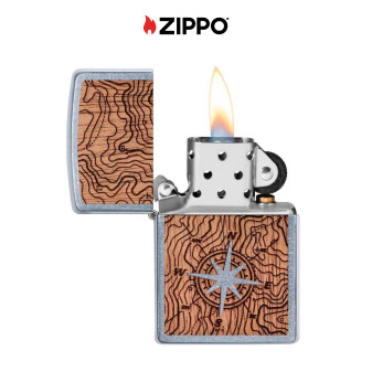 Accendino Zippo 49055 Woodchuck USA Compass Ricaricabile