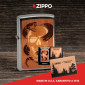 Immagine 6 - Zippo Accendino a Benzina Ricaricabile ed Antivento con Fantasia Woodchuck USA Skull & Snake - mod. 49042