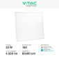 Immagine 4 - V-Tac VT-60025 Pannello LED SMD Quadrato 60x60 25W da Incasso con Driver - SKU 23393 / 23458