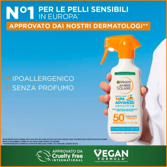 Garnier Ambre Solaire Kids Advanced Sensitive SPF 50+ Spray Protettivo