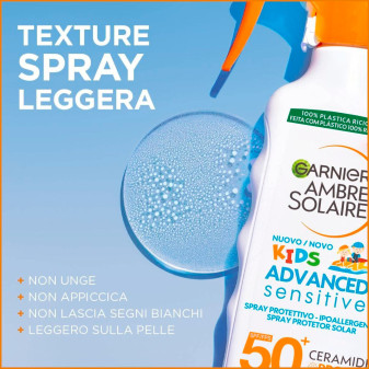 Garnier Ambre Solaire Kids Advanced Sensitive SPF 50+ Spray Protettivo