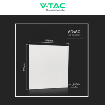 VT-60025 10 Pannelli LED SMD Quadrati 60x60 25W da Incasso con Driver