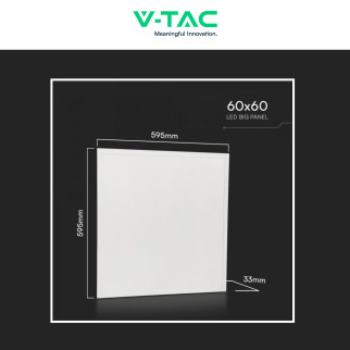 VT-60025 10 Pannelli LED SMD Quadrati 60x60 25W da Incasso con Driver