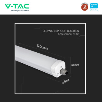VT-1249S Tubo LED Plafoniera Linkabile 36W Lampadina SMD Chip Samsung