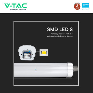 VT-1249S Tubo LED Plafoniera Linkabile 36W Lampadina SMD Chip Samsung