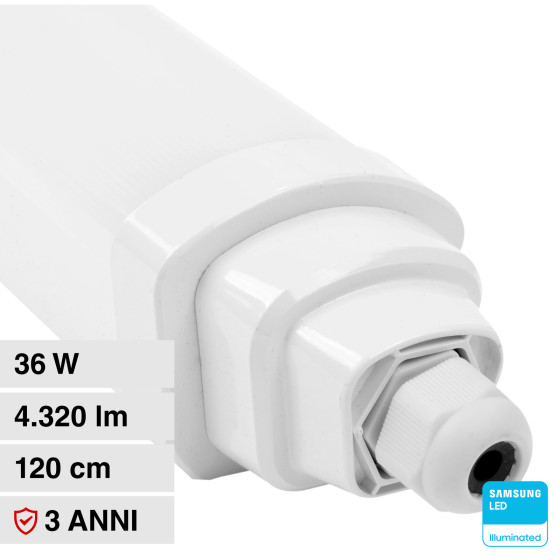 VT-12035 Tubo LED Plafoniera GT Series 36W SMD Linkabile IP65 V-Tac VT-12035 Tubo LED Plafoniera GT Series 36W SMD Linkabile IP65 V-Tac