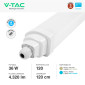 Immagine 4 - V-Tac VT-12035 Tubo LED Plafoniera GT Series Linkabile 36W Lampadina SMD Chip Samsung Impermeabile 120cm - SKU 23387 / 23388
