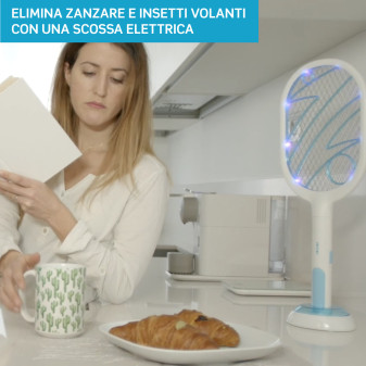 Intergross Flash Away 2 Racchette Zanzare Ricaricabile Doppio Uso