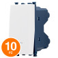MAPAM Deviatore Unipolare Spia Sun-T5 963B Bianco - Confezione 10pz - mod. 963B - Compatibile con Vimar ARKÉ