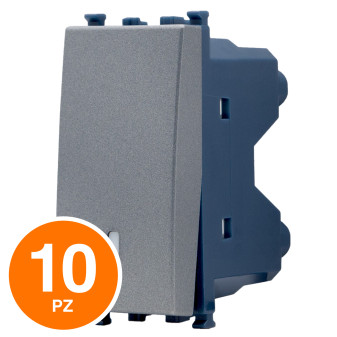 MAPAM Deviatore Unipolare Sun-T5 903G Grigio - Confezione 10pz - mod. 903G - Compatibile con Vimar ARKÉ