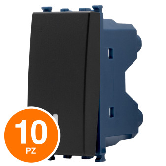 MAPAM Deviatore Unipolare Sun-T5 903N Nero - Confezione 10pz - mod. 903N - Compatibile con Vimar ARKÉ