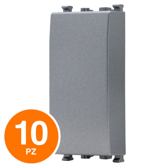 MAPAM Falso Polo Sun-T5 9000G Grigio - Confezione 10pz - mod. 9000G - Compatibile con Vimar ARKÉ MAPAM Falso Polo Sun-T5 9000G Grigio - Confezione 10pz - mod. 9000G - Compatibile con Vimar ARKÉ