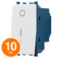 MAPAM Interruttore Bipolare Sun-T5 902B Bianco - Confezione 10pz - mod. 902B - Compatibile con Vimar ARKÉ