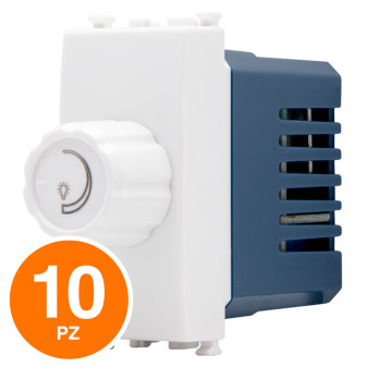 MAPAM Interruttore Dimmer Sun-T5 906B Bianco - Confezione 10pz - mod. 906B - Compatibile con Vimar ARKÉ