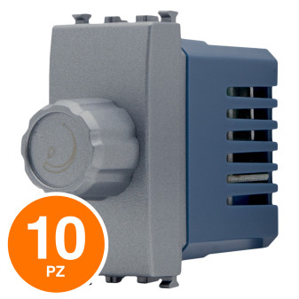 MAPAM Interruttore Dimmer Sun-T5 906G Grigio - Confezione 10pz - mod. 906G - Compatibile con Vimar ARKÉ