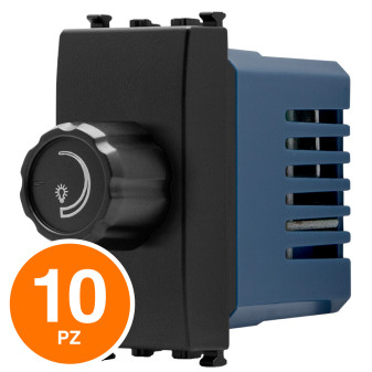 MAPAM Interruttore Dimmer Sun-T5 906N Nero - Confezione 10pz - mod. 906N - Compatibile con Vimar ARKÉ