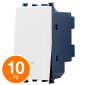 MAPAM Invertitore Unipolare Spia Sun-T5 964B Bianco - Confezione 10pz - mod. 964B - Compatibile con Vimar ARKÉ