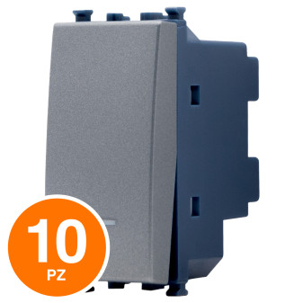 MAPAM Invertitore Unipolare Spia Sun-T5 964G Grigio - Confezione 10pz - mod. 964G - Compatibile con Vimar ARKÉ