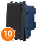 MAPAM Invertitore Unipolare Spia Sun-T5 964N Nero - Confezione 10pz - mod. 964N - Compatibile con Vimar ARKÉ