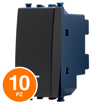 MAPAM Invertitore Unipolare Spia Sun-T5 964N Nero - Confezione 10pz - mod. 964N - Compatibile con Vimar ARKÉ