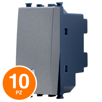 MAPAM Invertitore Unipolare Sun-T5 904G Grigio - Confezione 10pz - mod. 904G - Compatibile con Vimar ARKÉ