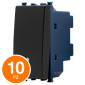 MAPAM Invertitore Unipolare Sun-T5 904N Nero - Confezione 10pz - mod. 904N - Compatibile con Vimar ARKÉ