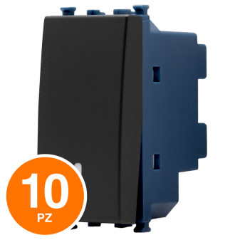 MAPAM Invertitore Unipolare Sun-T5 904N Nero - Confezione 10pz - mod. 904N - Compatibile con Vimar ARKÉ