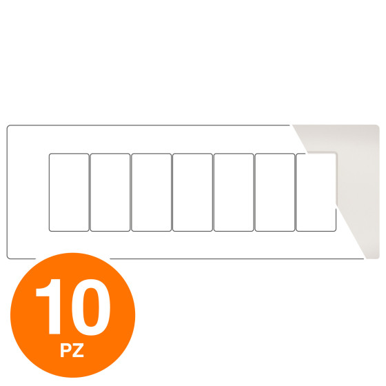 MAPAM Placca Tecnopolimero Sun-T5 7P R9007-21 Perla - Confezione 10pz - mod. R9007-21 - Compatibile con Vimar ARKÉ MAPAM Placca Tecnopolimero Sun-T5 7P R9007-21 Perla - Confezione 10pz - mod. R9007-21 - Compatibile con Vimar ARKÉ