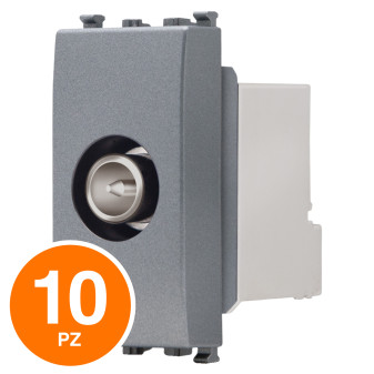 MAPAM Presa TV Derivata Sun-T5 926G Grigio - Confezione 10pz - mod. 926G - Compatibile con Vimar ARKÉ