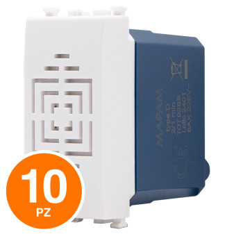 MAPAM Ronzatore Sun-T5 928B Bianco - Confezione 10pz - mod. 928B - Compatibile con Vimar ARKÉ