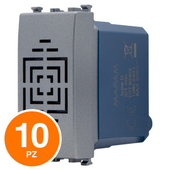 MAPAM Ronzatore Sun-T5 928G Grigio - Confezione 10pz - mod. 928G - Compatibile con Vimar ARKÉ