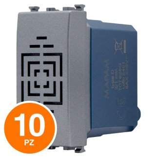MAPAM Ronzatore Sun-T5 928G Grigio - Confezione 10pz - mod. 928G - Compatibile con Vimar ARKÉ