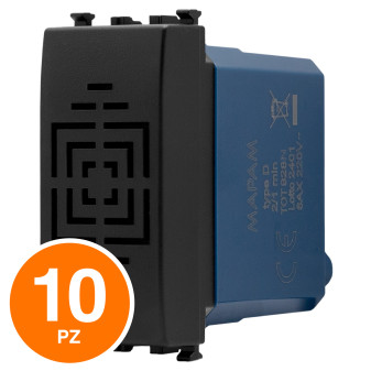 MAPAM Ronzatore Sun-T5 928N Nero - Confezione 10pz - mod. 928N - Compatibile con Vimar ARKÉ