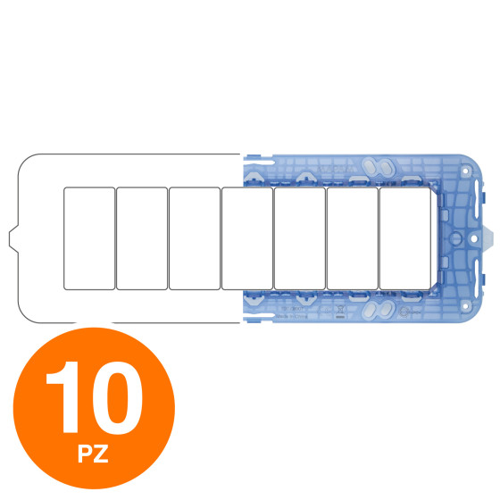 MAPAM Supporto Sun-T5 7P Z9007 - Confezione 10pz - mod. Z9007 - Compatibile con Vimar ARKÉ MAPAM Supporto Sun-T5 7P Z9007 - Confezione 10pz - mod. Z9007 - Compatibile con Vimar ARKÉ
