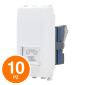 MAPAM Presa Telefonica Sun-T5 923B Bianco - Confezione 10pz - mod. 923B - Compatibile con Vimar ARKÉ