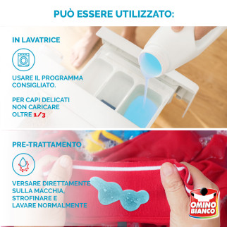 Detersivo Liquido per Lavatrice 35 Lavaggi Muschio Bianco Omino Bianco