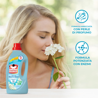 Detersivo Liquido per Lavatrice 35 Lavaggi Muschio Bianco Omino Bianco