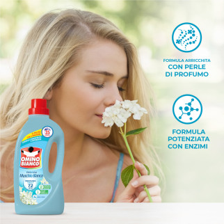 Detersivo Liquido per Lavatrice 35 Lavaggi Muschio Bianco Omino Bianco