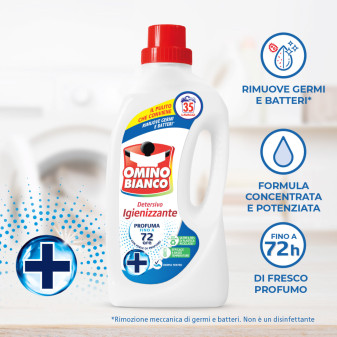 Detersivo Liquido per Lavatrice 35 Lavaggi Omino Bianco