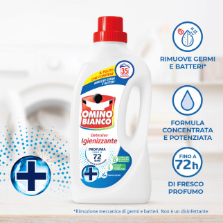 Detersivo Liquido per Lavatrice 35 Lavaggi Omino Bianco