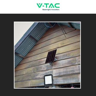 VT-55w Faro LED 10W IP65 Pannello Solare con Sensore Telecomando V-Tac