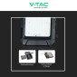 Immagine 6 - V-Tac VT-55W Faro LED 10W Faretto IP65 con Pannello Solare Sensore Crepuscolare Telecomando e Batteria Sostituibile - SKU 23438