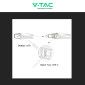 Immagine 7 - V-Tac VT-55W Faro LED 10W Faretto IP65 con Pannello Solare Sensore Crepuscolare Telecomando e Batteria Sostituibile - SKU 23438