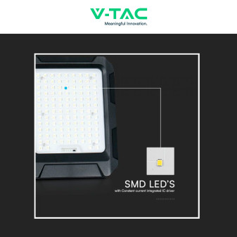 VT-55w Faro LED 10W IP65 Pannello Solare con Sensore Telecomando V-Tac