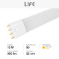 Immagine 2 - Life Lampadina LED 2G11 4 Pin 10W Tubolare SMD - mod. 39.940410C30