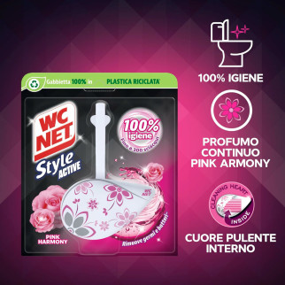 Confezione da 1 Tavoletta Style Active Profumo Pink Harmony WC Net