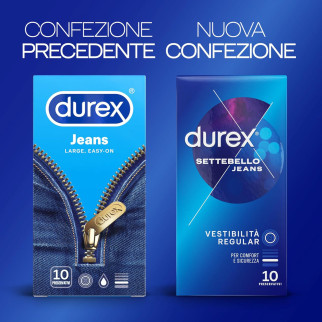 Preservativi Durex Settebello Jeans Forma Easy-On 10 Profilattici