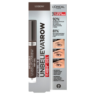 Infaillible Unbelievabrow 48H Gel Sopracciglia 1.0 Ebony L'Oréal Paris